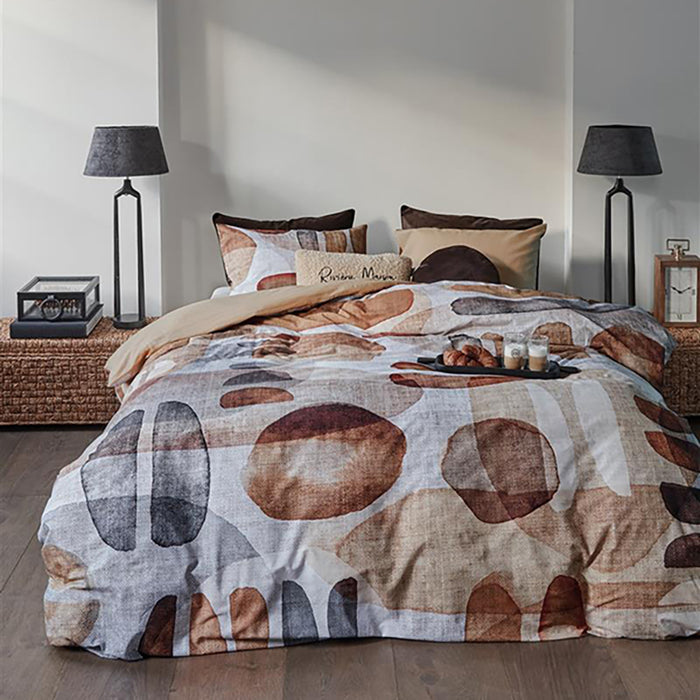 Rivièra Maison Broc Dekbedovertrek 200 x 200/220 cm - Bruin