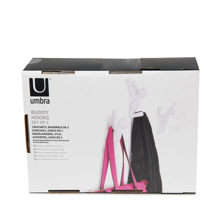 Umbra Buddy Kapstokhaken - Set van 3 - Wit