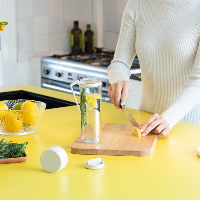 Brabantia Make & Take Waterfles met Fruitfilter 0,5 L - Light Grey