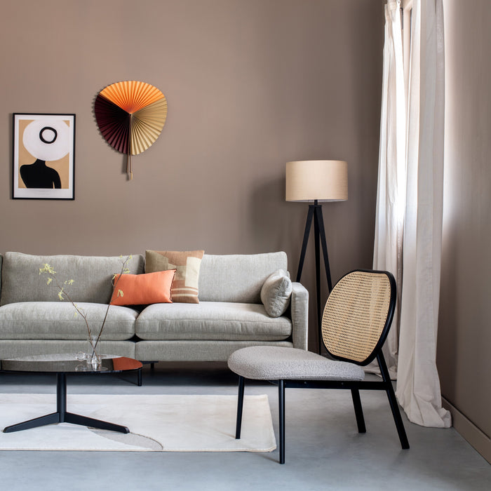 Zuiver Tripod Vloerlamp - Zwart / Beige