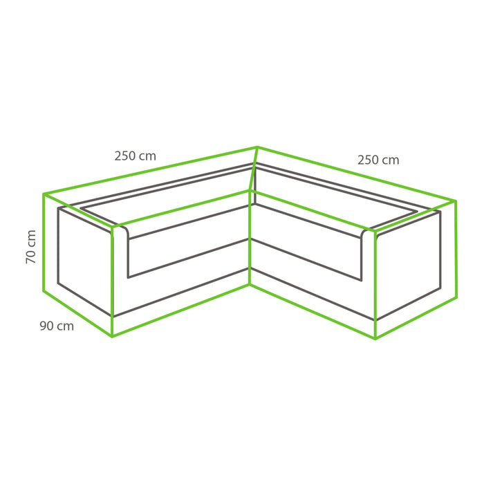 Winza Outdoor Covers Premium Loungesethoes L-vorm 250