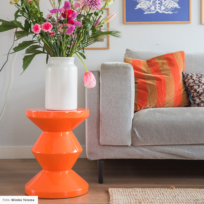 POLSPOTTEN Zig Zag Bijzettafel - Oranje