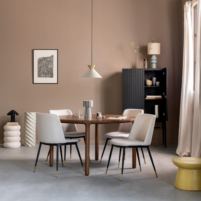 Zuiver x fonQ Storm Eettafel - Ø 130 cm - Donkerbruin