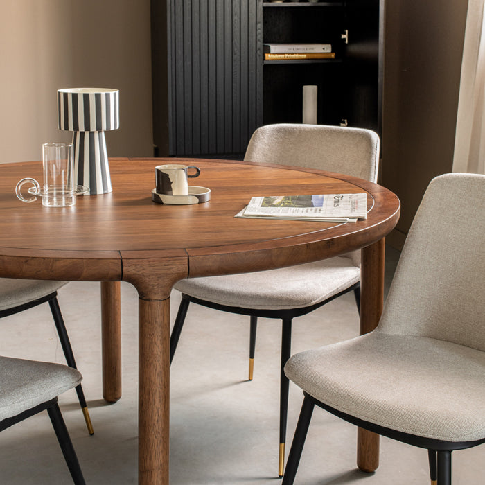 Zuiver x fonQ Storm Eettafel - Ø 130 cm - Donkerbruin