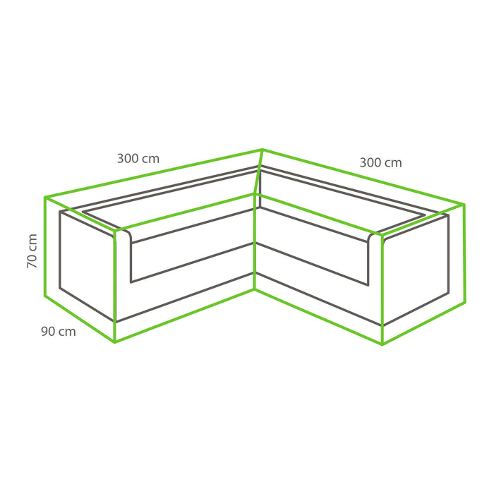 Winza Outdoor Covers Premium Loungesethoes L-vorm 300
