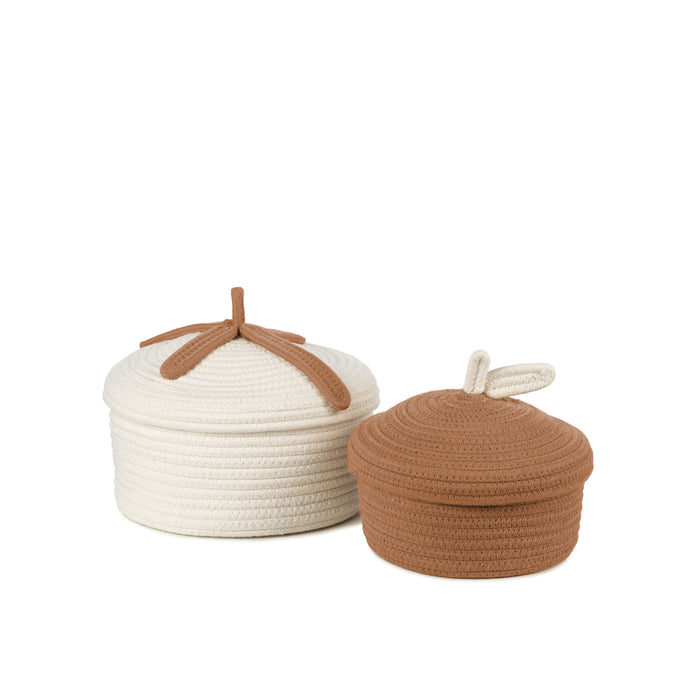 Kidsdepot Bowie Opbergmanden - Set van 2 - Naturel/Terra