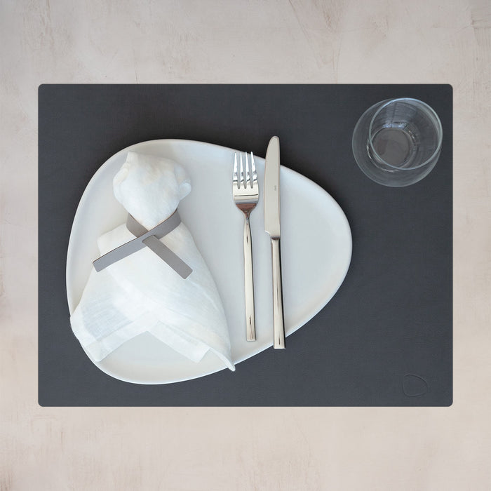 LIND DNA Nupo Square Placemats 4 st. + Onderzetters 4 st. - Anthracite