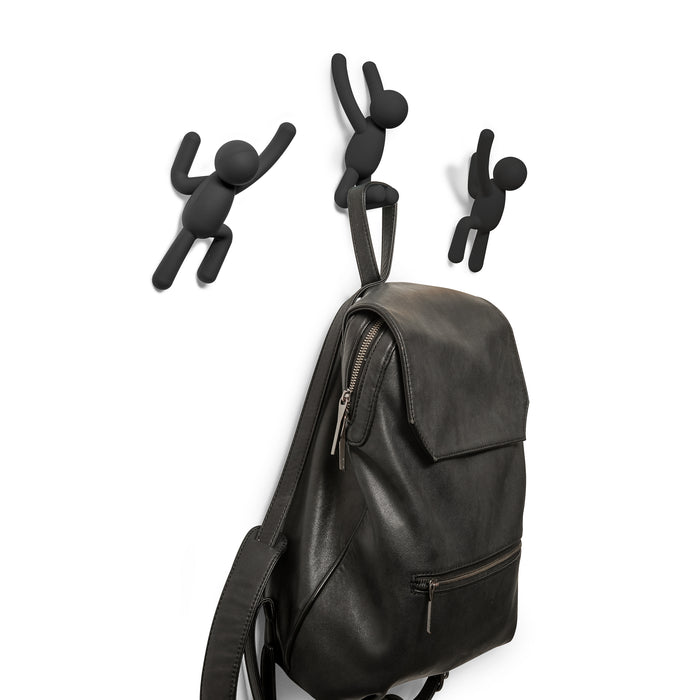 Umbra Buddy Kapstokhaken - Set van 3 - Zwart