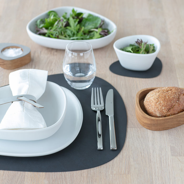 LIND DNA Nupo Curve Placemats 4 st. + Onderzetters 4 st.- Anthracite