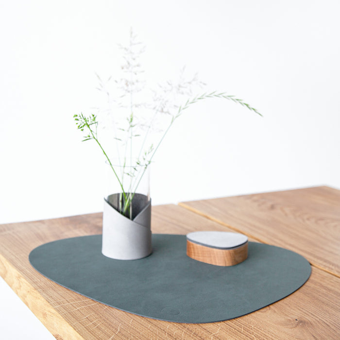 LIND DNA Nupo Curve Placemats 4 st. + Onderzetters 4 st.- Dark Green