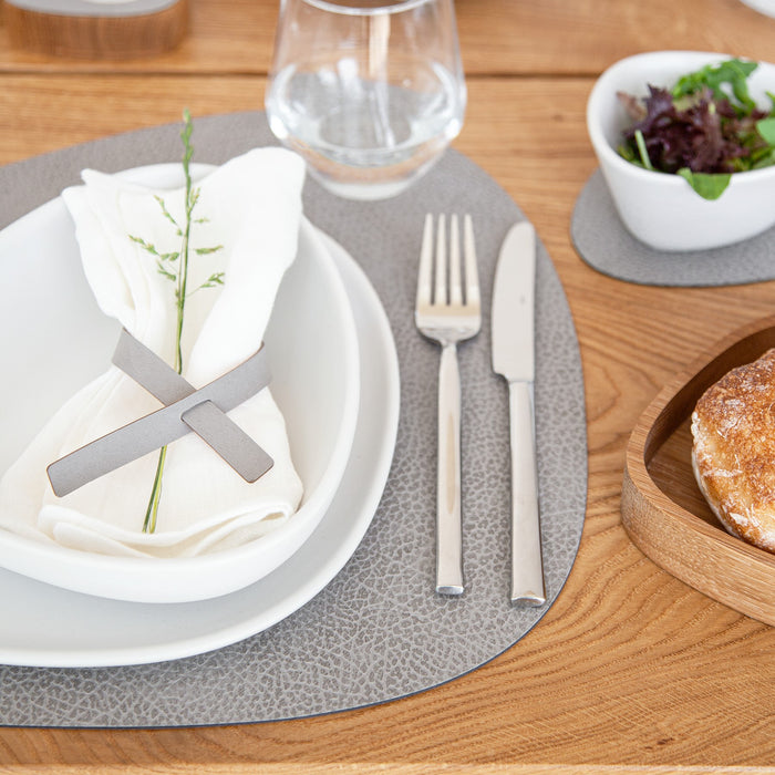 LIND DNA Hippo Curve Placemats 4 st. - Anthracite