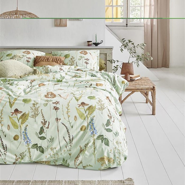 Ariadne at Home Flore Dekbedovertrek 140 x 200/220 cm - Groen