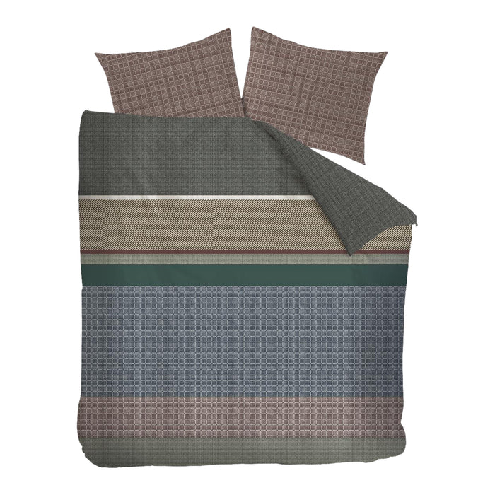 Beddinghouse Birger Dekbedovertrek 240 x 200/220 cm - Olijfgroen