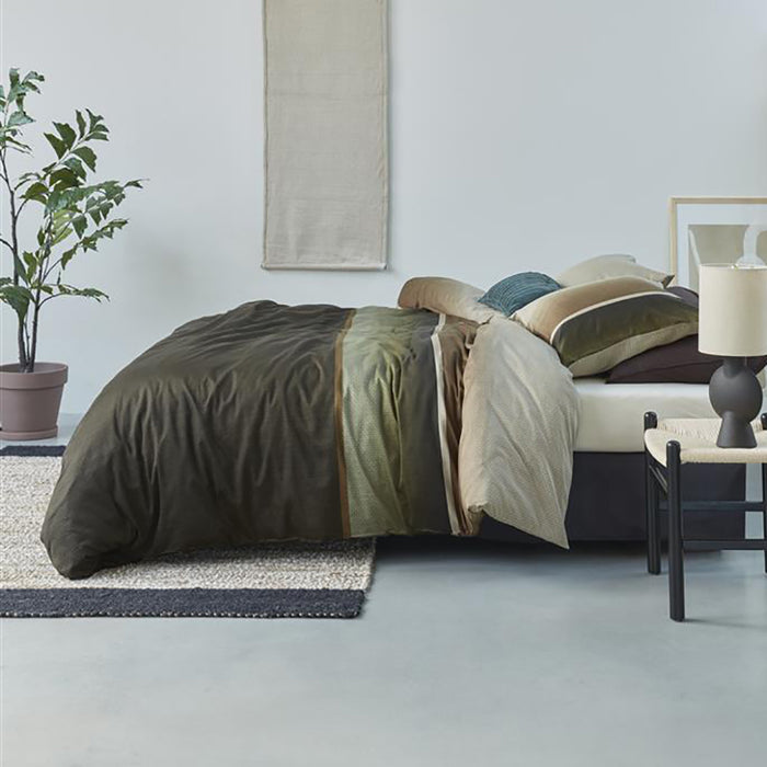 Beddinghouse Kian Dekbedovertrek 240 x 200/220 cm - Olijfgroen