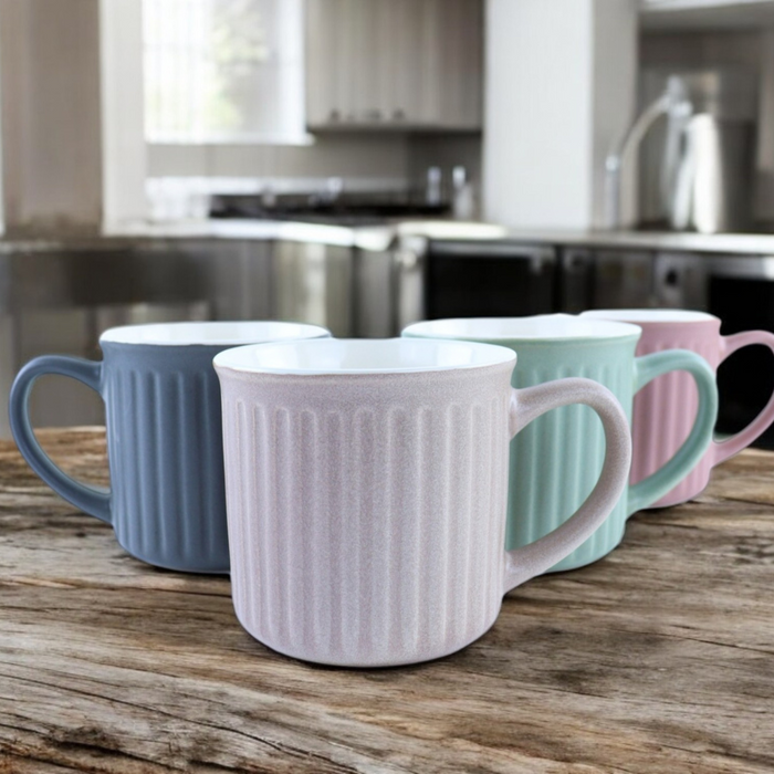 OTIX Koffiekopjes met Oor Set van 4 Koffietassen 250ml Theemok Aard...