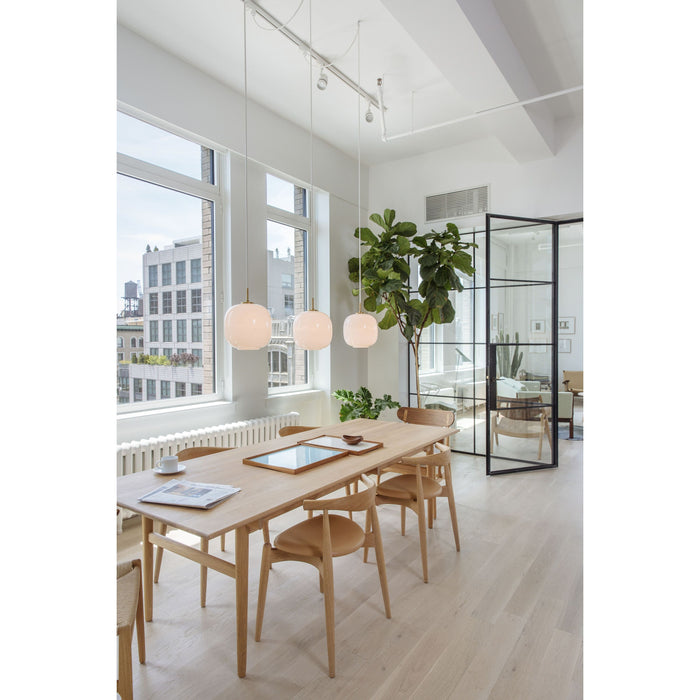 Louis Poulsen VL 45 Radiohus hanglamp Ø250 Brass| Glossy White Opal