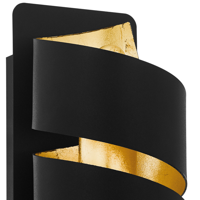 EGLO Elizondo Wandlamp - E14 - 27 cm - Zwart|Goud