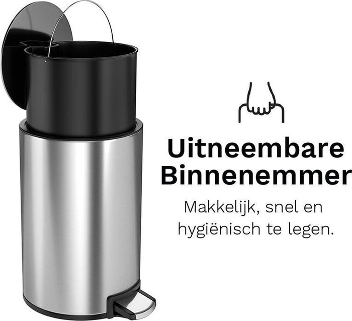 StangVollby Kallax Pedaalemmer - 5 Liter - RVS