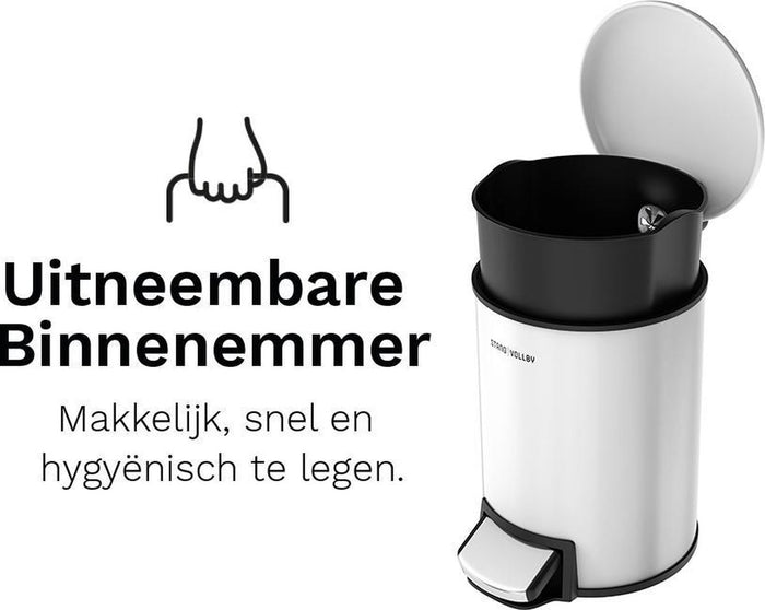 StangVollby Docksta pedaalemmer - 12 liter - Wit