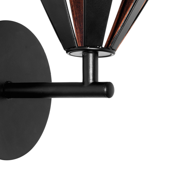 EGLO Carlton 1 Wandlamp - E27 - 33 cm - Zwart|Koper