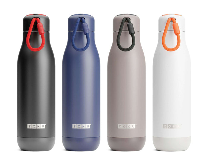 Thermosfles RVS, 750 ml, Blauw - Zoku | Hydration