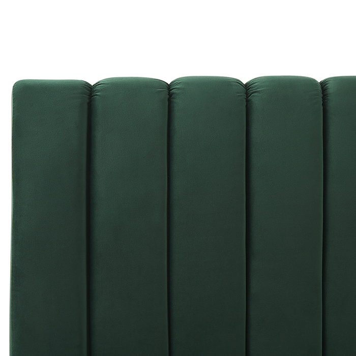 Beliani - MARVILLE - Tweepersoonsbed - Groen - 140 x 200 cm - Fluweel