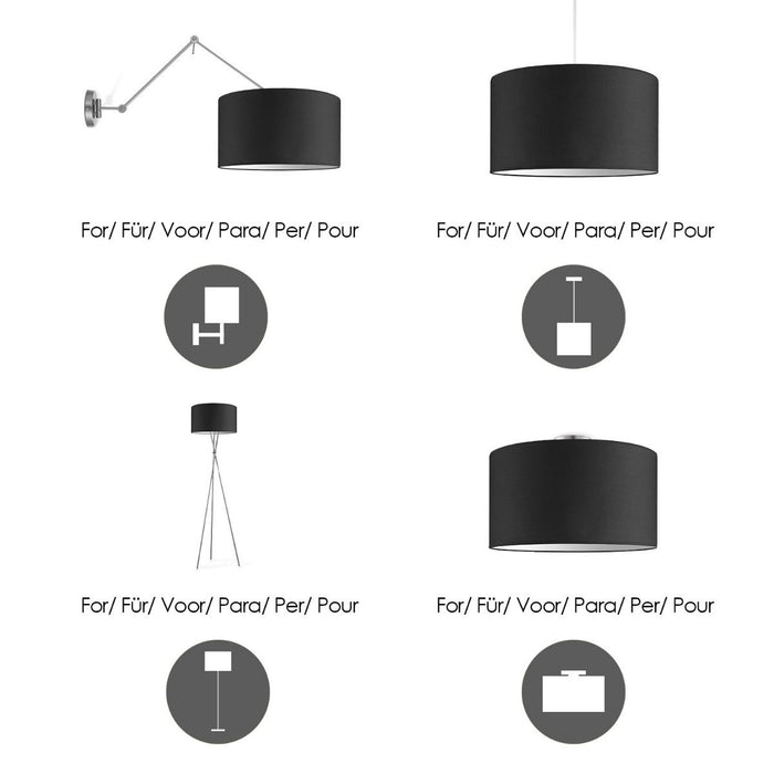 Home Sweet Home Lampenkap Bling zwart - B:45xD:45xH:23cm