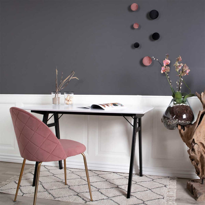 Artichok Aniek Eetkamerstoel Velvet Roze - Gouden Poten