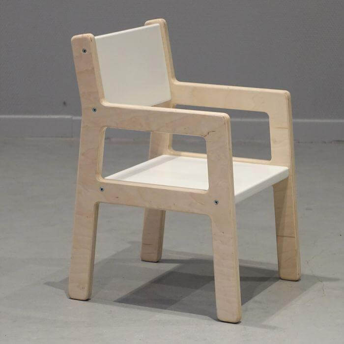 Houten kindermeubelsetje 1-4 jaar | Tafeltje + 2 stoeltjes - wit