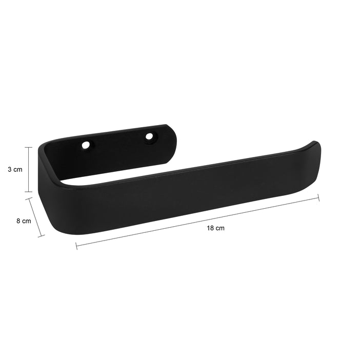 QUVIO Toiletrolhouder - Metaal - Zwart