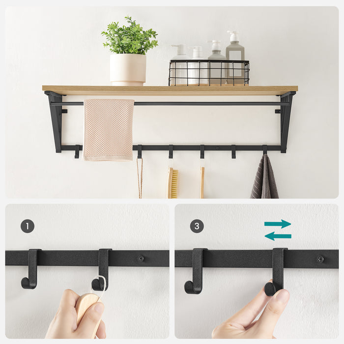 ACAZA Wandkapstok Lichte eik