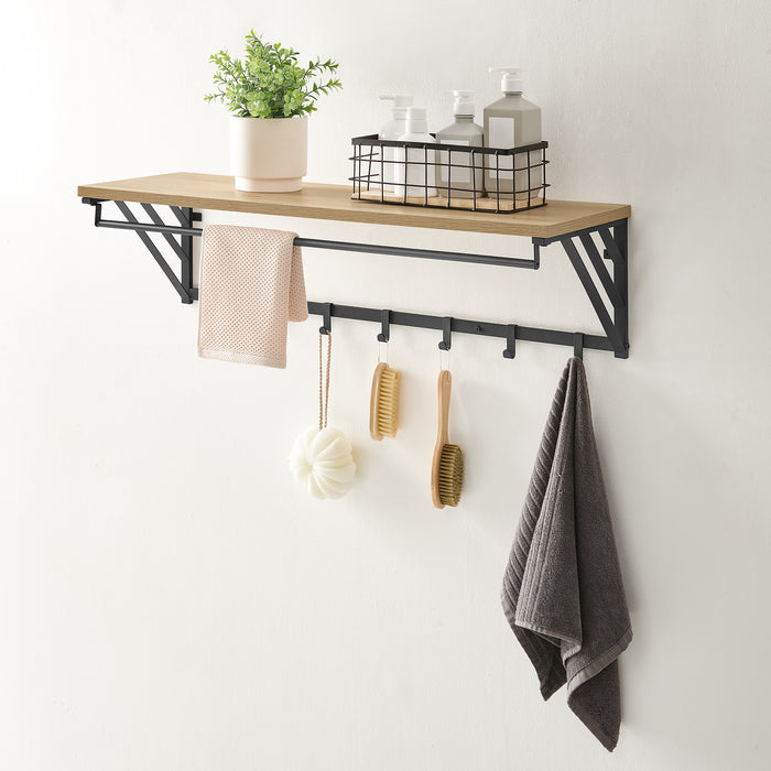 ACAZA Wandkapstok Lichte eik