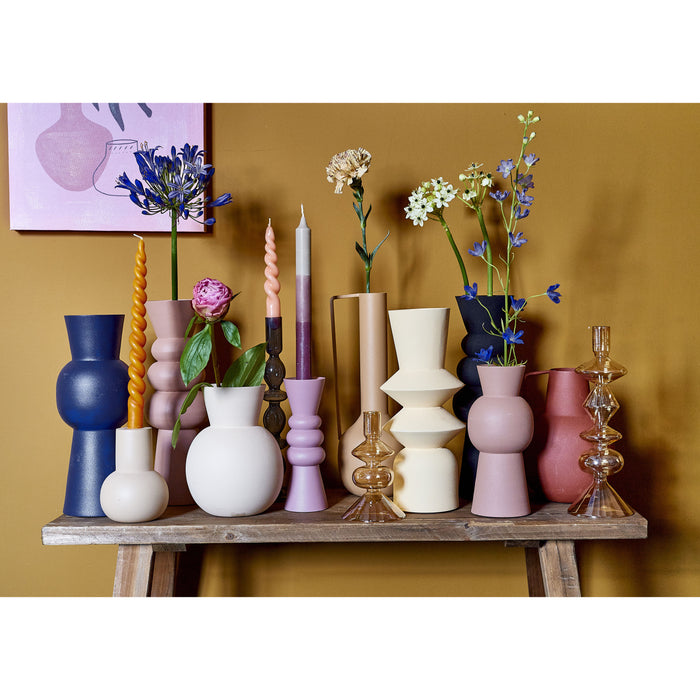 Mica Decorations Rollo Vaas - H29,5 x Ø9,5 cm - Zwart