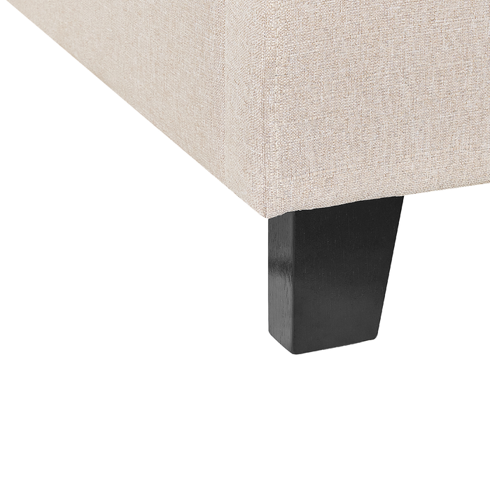 Beliani - ROANNE - Tweepersoonsbed - Beige - 140 x 200 cm - Polyester