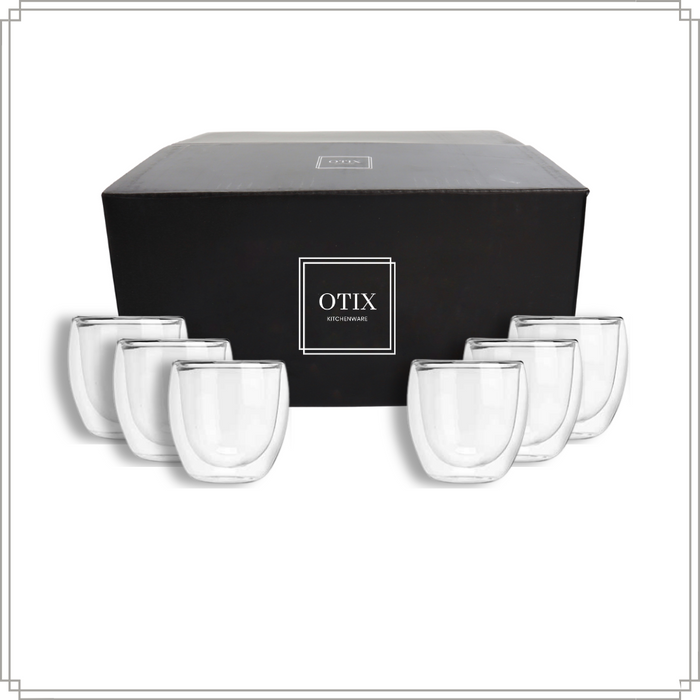 OTIX Dubbelwandige koffieglazen Theeglazen Koffiekopjes Koffietasse...