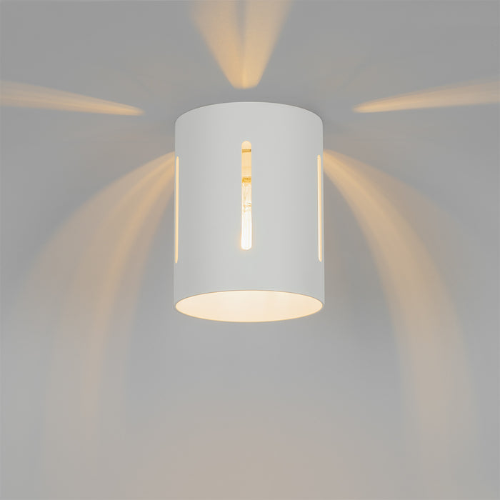 QAZQA Design plafondlamp wit met lichteffect - Yana