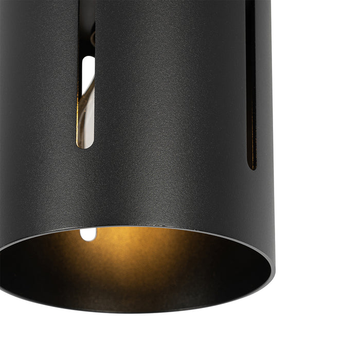 QAZQA Design plafondlamp zwart met lichteffect - Yana