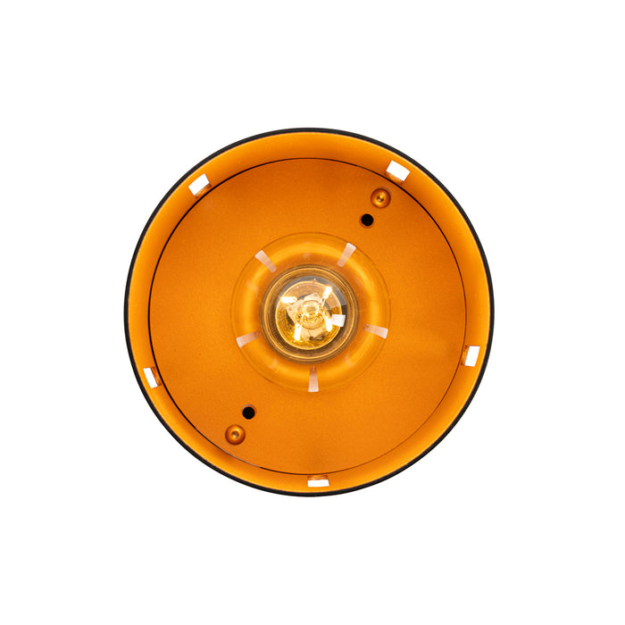 QAZQA Design plafondlamp zwart met gouden binnenkant - Yana