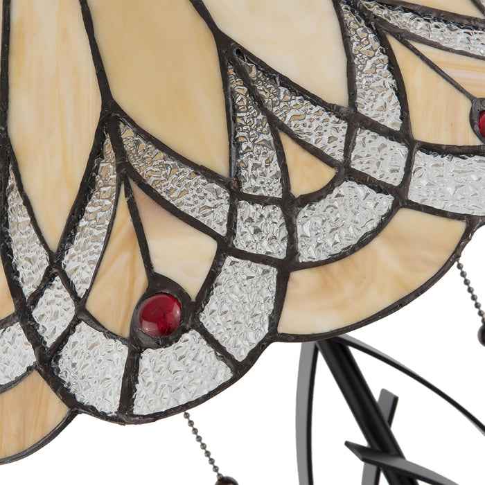 Lumilamp Tiffany Tafellamp Ø 40x60 cm Beige Glas