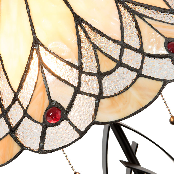 Lumilamp Tiffany Tafellamp Ø 40x60 cm Beige Glas