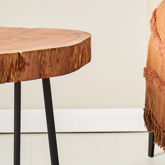 Dimehouse Industriële salontafel boomstam look Chelsey