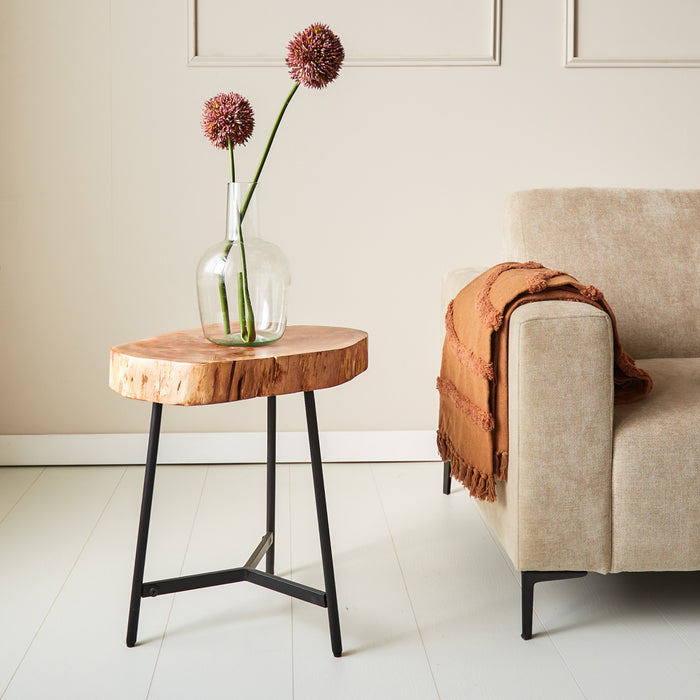Dimehouse Industriële salontafel boomstam look Chelsey