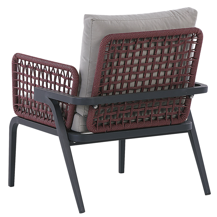 Beliani - SCIACCA - Loungeset voor 4 - Grijs - Aluminium