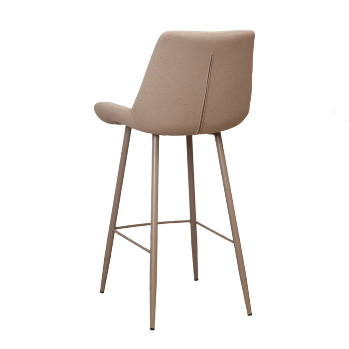 Bronx71 Scandinavische barkruk Maud gerecyclede stof taupe 74 cm