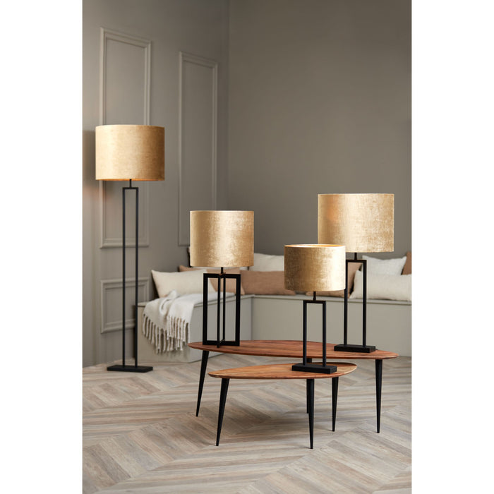 Light & Living Tafellamp Lutika|Gemstone - Zwart|Brons - Ø30x67cm