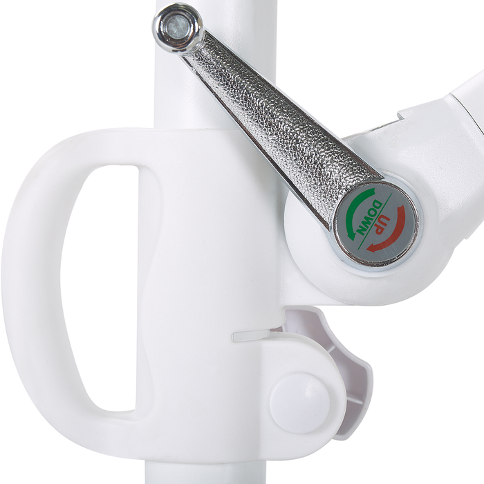 Beliani - SAVONA II - Zweefparasol - Taupe|Wit - Polyester