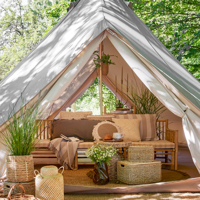 Bloomingville Madlin Lantaarns - Set van 2 - Bamboe