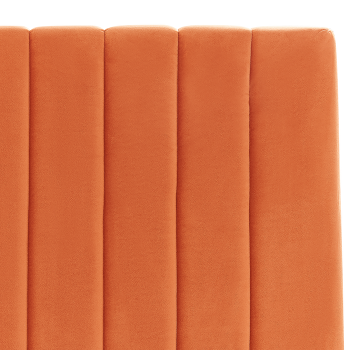 Beliani-VION-Bed met opbergruimte-Oranje-160 x 200 cm-Fluweel