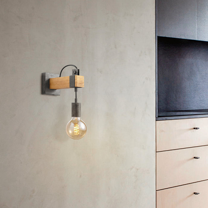 Home Sweet Home Vintage Wandlamp Denton | 10|20|23cm | antraciet E27