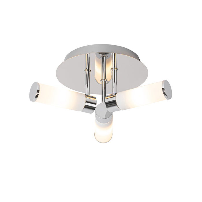 QAZQA Moderne badkamer plafondlamp chroom 3-lichts IP44 - Bath